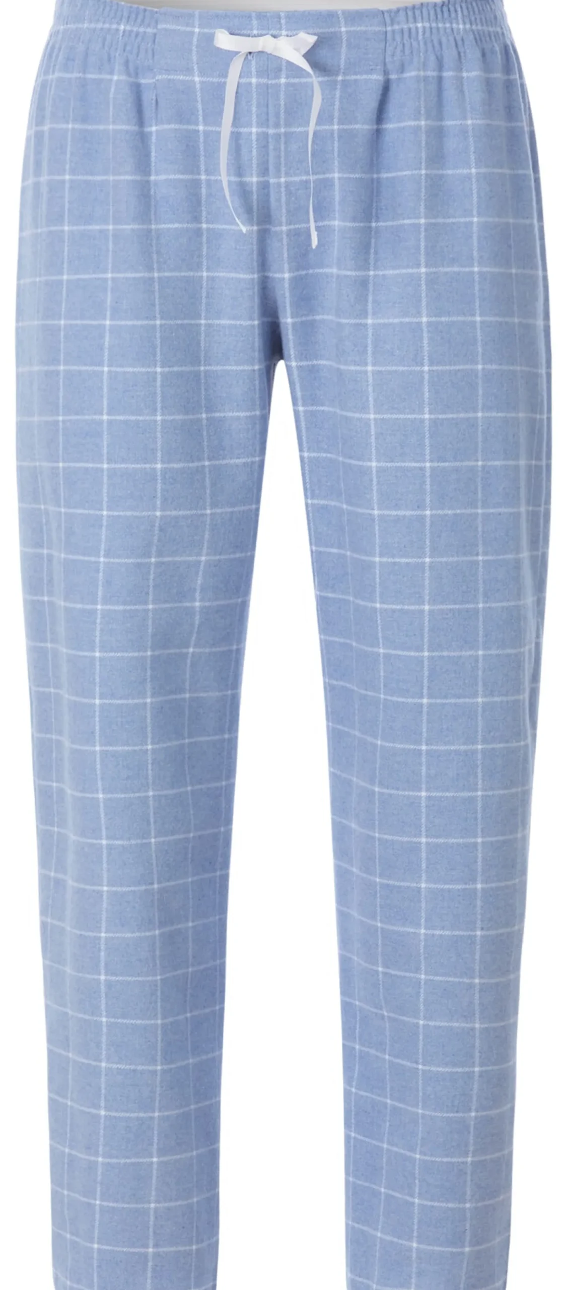 Wäsche * Novila Damen-Flanellpyjama kariert Hellblau