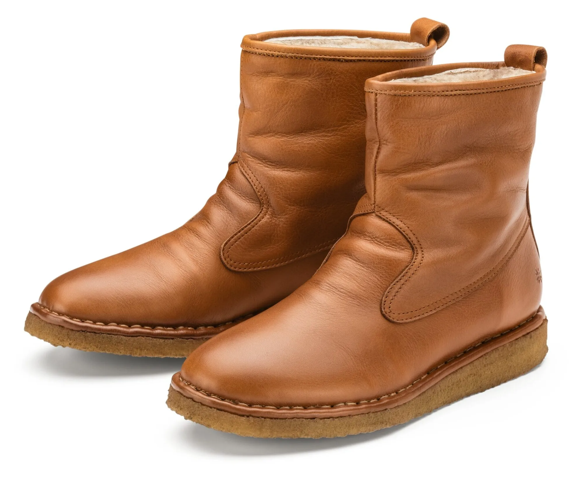 Stiefel * Punto Pigro Damen-Halbstiefel gefüttert Natur