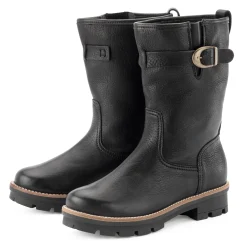 Stiefel * Werner Schuhe Damenhalbstiefel Rindleder gefüttert Schwarz