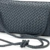 Umhänge- & Handtaschen * Allan K Damen-Handtasche geflochten, dunkelblau