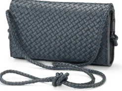 Umhänge- & Handtaschen * Allan K Damen-Handtasche geflochten, dunkelblau