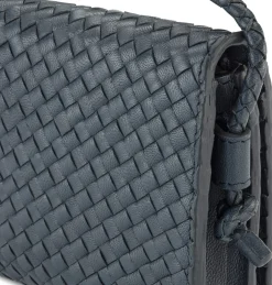 Umhänge- & Handtaschen * Allan K Damen-Handtasche geflochten, dunkelblau