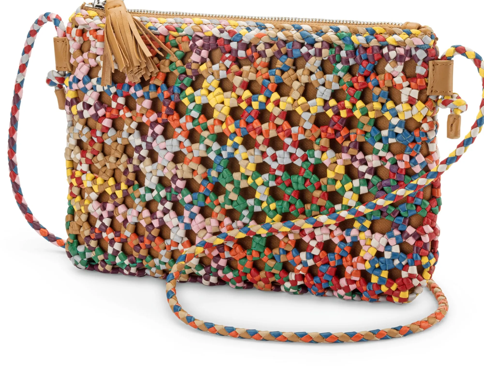 Umhänge- & Handtaschen * Allan K Damen-Handtasche geknüpft, multicolor