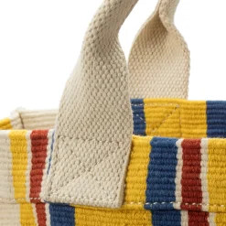Umhänge- & Handtaschen * Moismont Damen-Handtasche N° 45 gestreift, natur-gelb