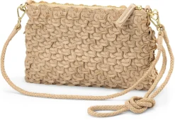 Umhänge- & Handtaschen * Allan K Damen-Handtasche strukturiert, champagner