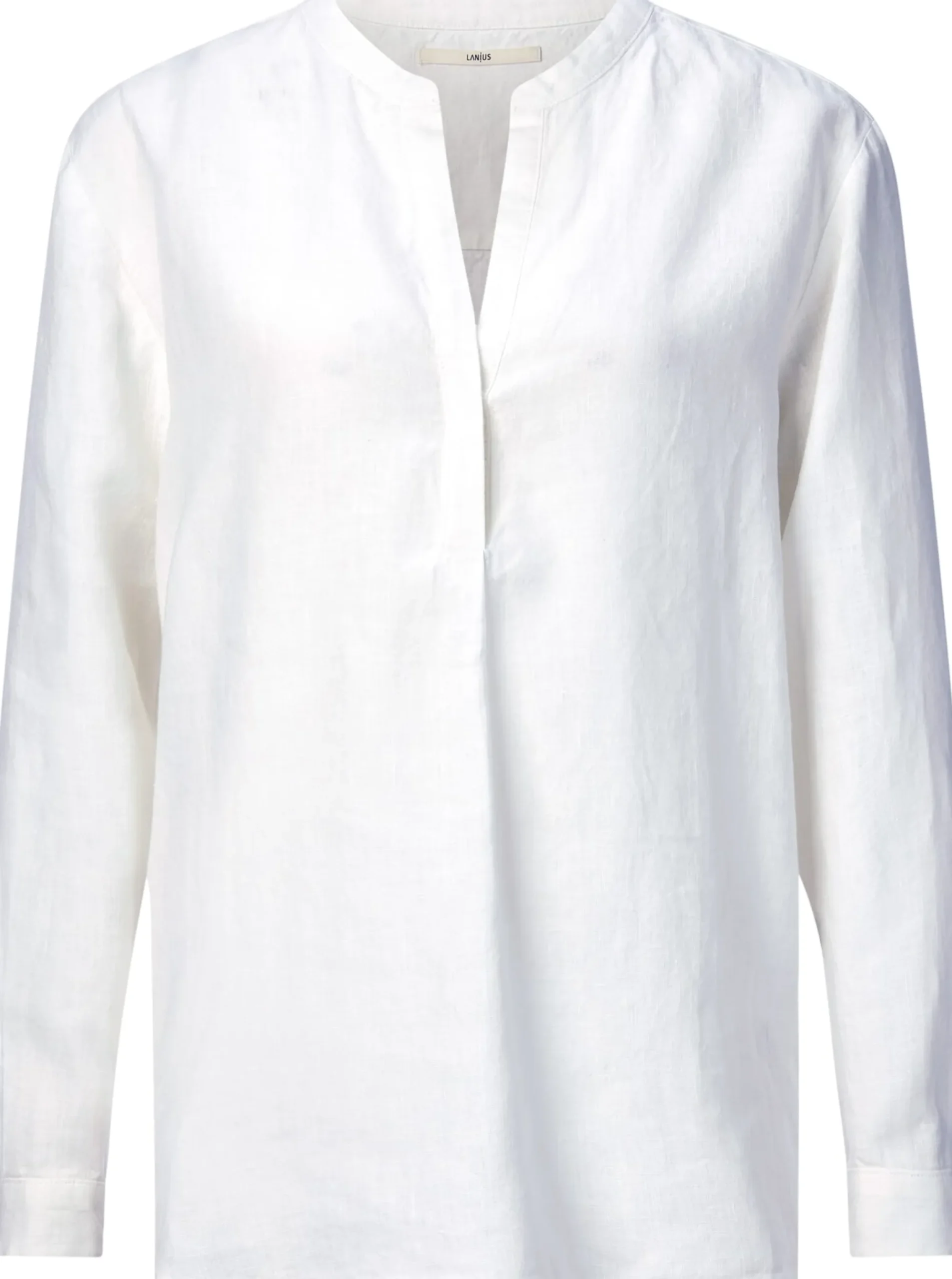 Blusen * LANIUS Damen-Hemdbluse Leinen Weiß