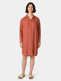 Kleider * Knowledge Cotton Apparel Daen-Hedbuenkeid Orange