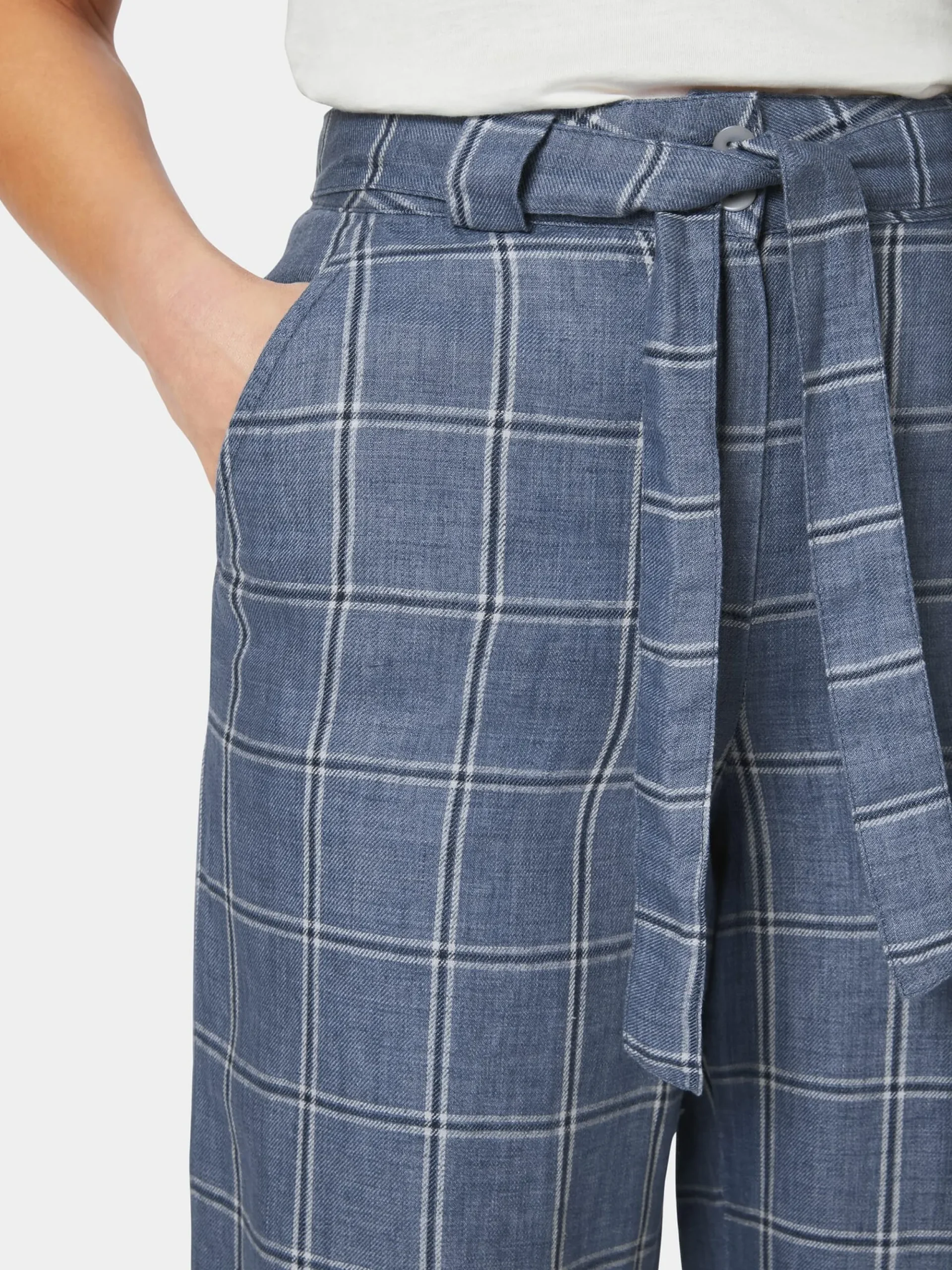 Hosen * Manufactum Damenhose kariert Hellblau