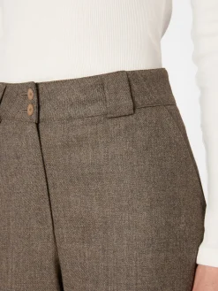 Hosen * Manufactum Damenhose Schurwolle Braunmelange