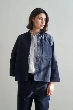 Jacken * Christiane Strobel Damenjacke 7/8-Ärmel Dunkelblau