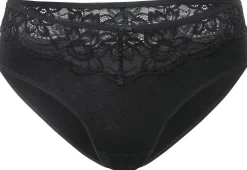 Wäsche * Comazo Damen-Jazzpants mit Spitze Schwarz