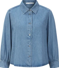 Blusen * LANIUS Damen-Jeansbluse TENCEL™ Denim
