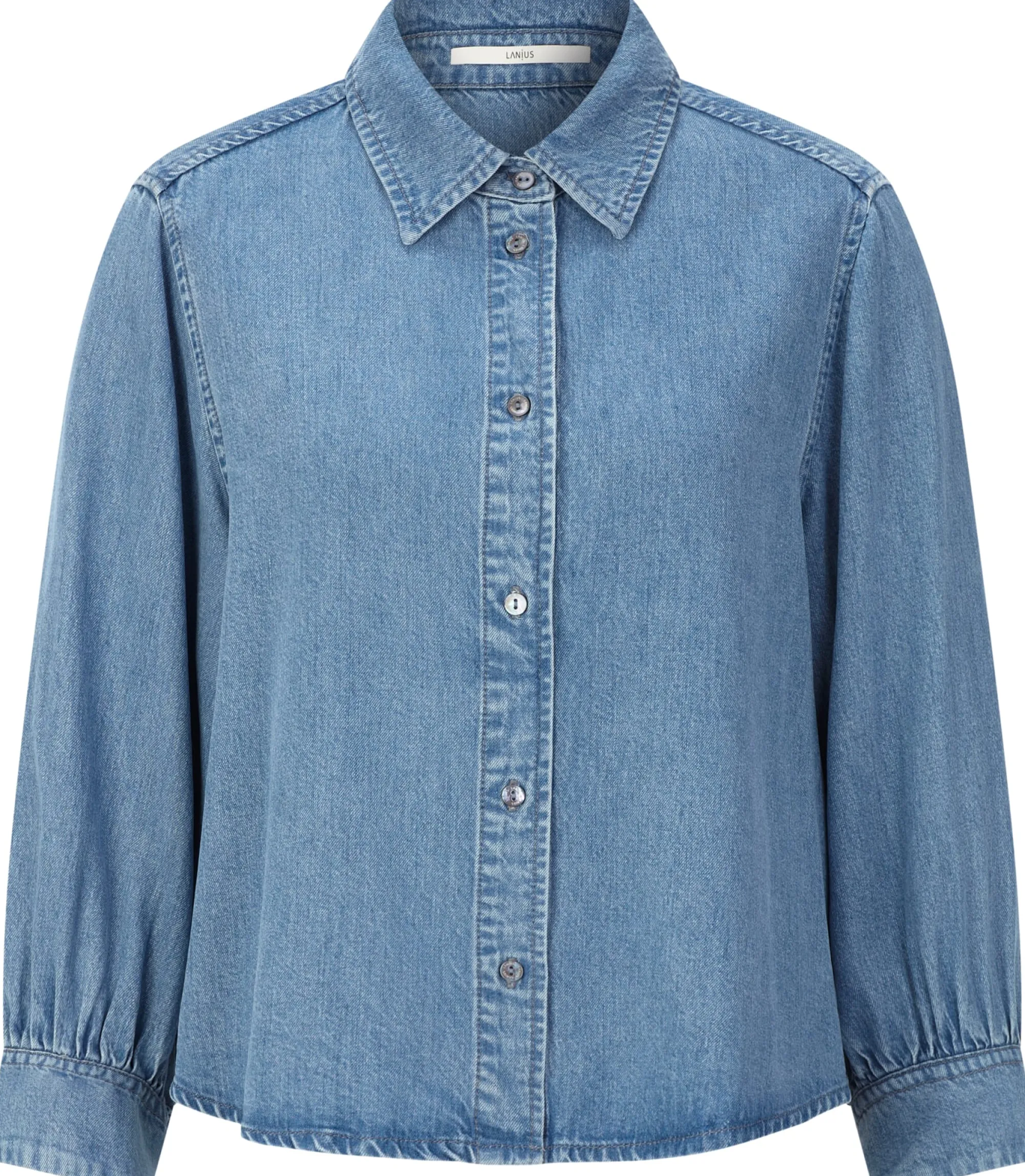 Blusen * LANIUS Damen-Jeansbluse TENCEL™ Denim