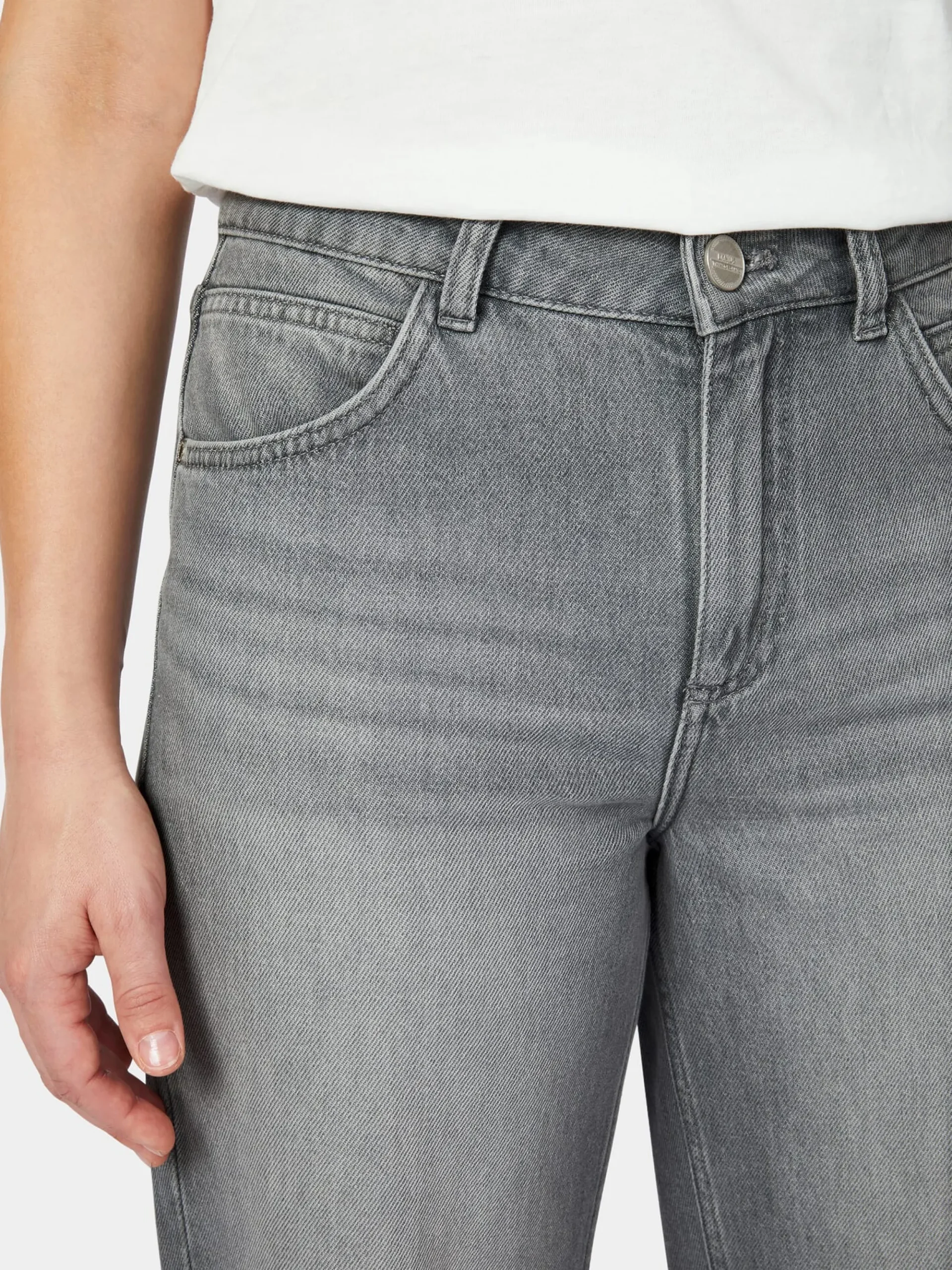 Hosen|Jeans * LANIUS Damenjeans Cropped Grau