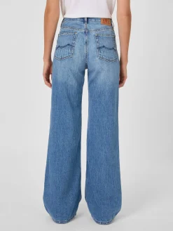 Hosen|Jeans * Kings of Indigo Damenjeans Flared Mittelblau