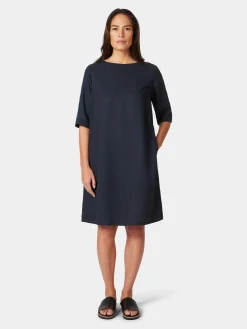 Kleider * LANIUS Damenkleid Halbarm Dunkelblau