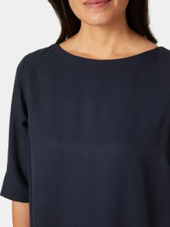 Kleider * LANIUS Damenkleid Halbarm Dunkelblau