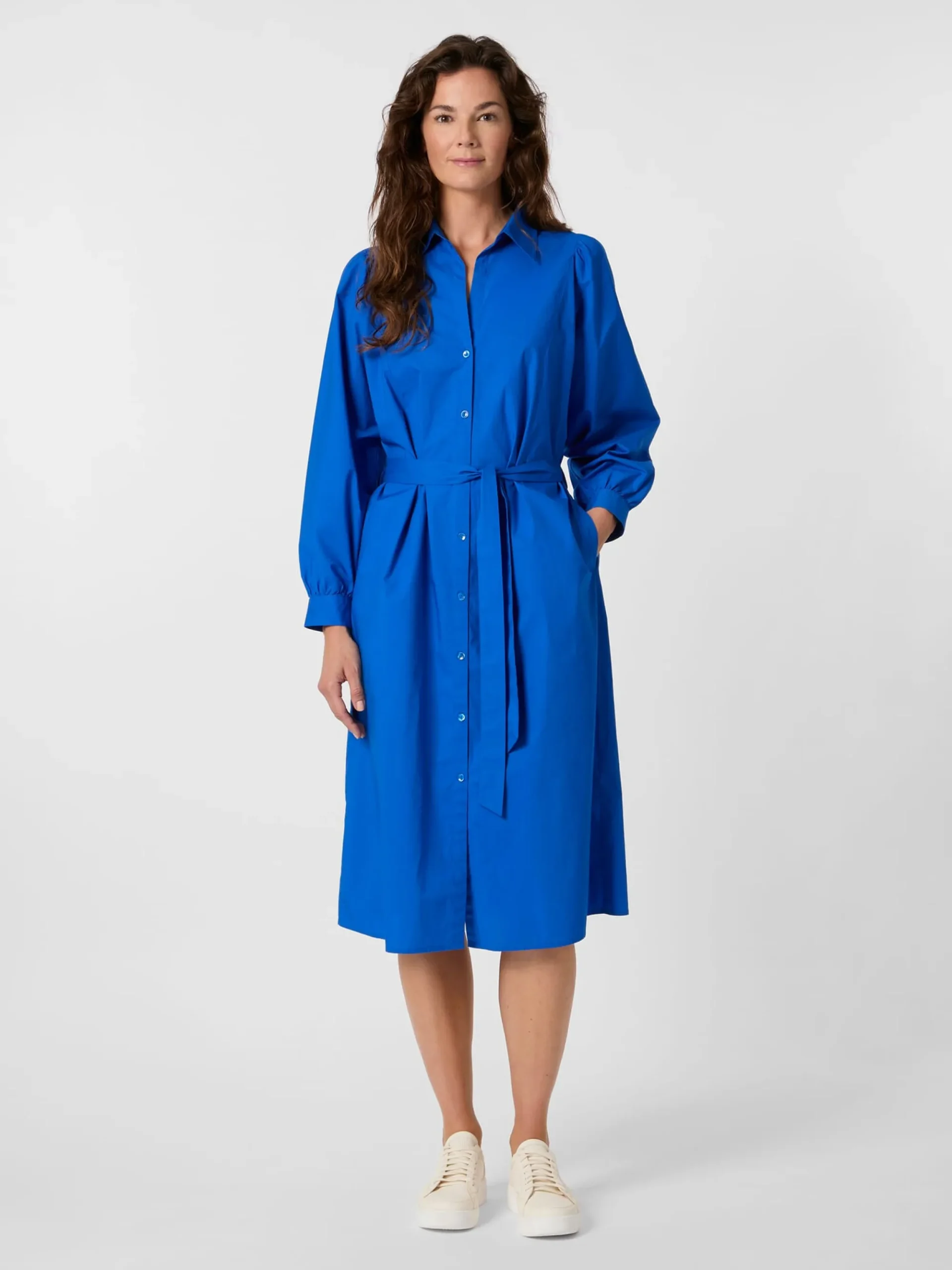 Kleider * LANIUS Damenkleid mit Kräuseln Blau