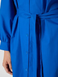Kleider * LANIUS Damenkleid mit Kräuseln Blau