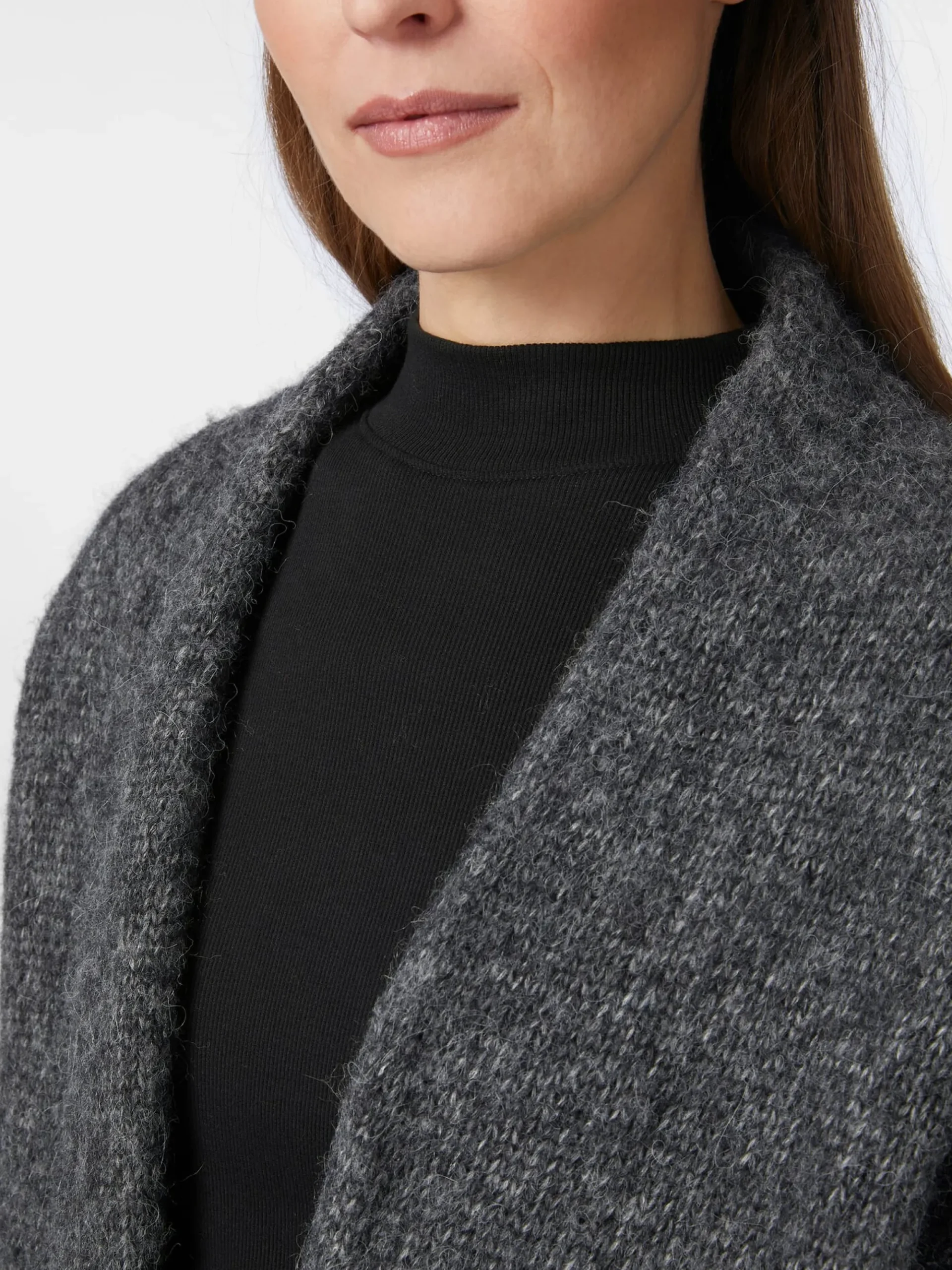 Strickjacken * Les Racines du Ciel Daen-Langtrickjacke Anthrazit