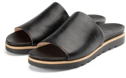 Sandalen|Freizeitschuhe * Werner Schuhe Damen-Lederpantolette Schwarz