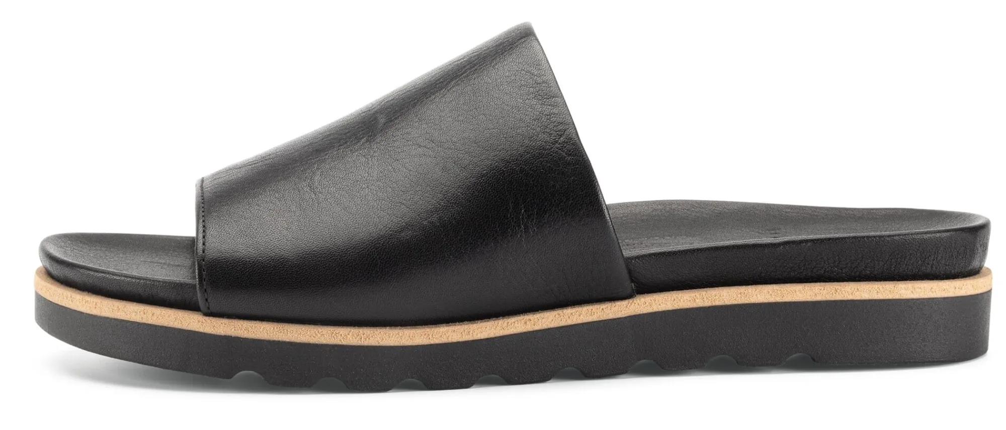 Sandalen|Freizeitschuhe * Werner Schuhe Damen-Lederpantolette Schwarz