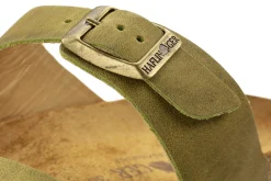 Sandalen|Freizeitschuhe * Haflinger Damen-Lederpantolette Oliv