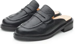 Sandalen|Freizeitschuhe * Werner Schuhe Damen-Ledersabot Schwarz