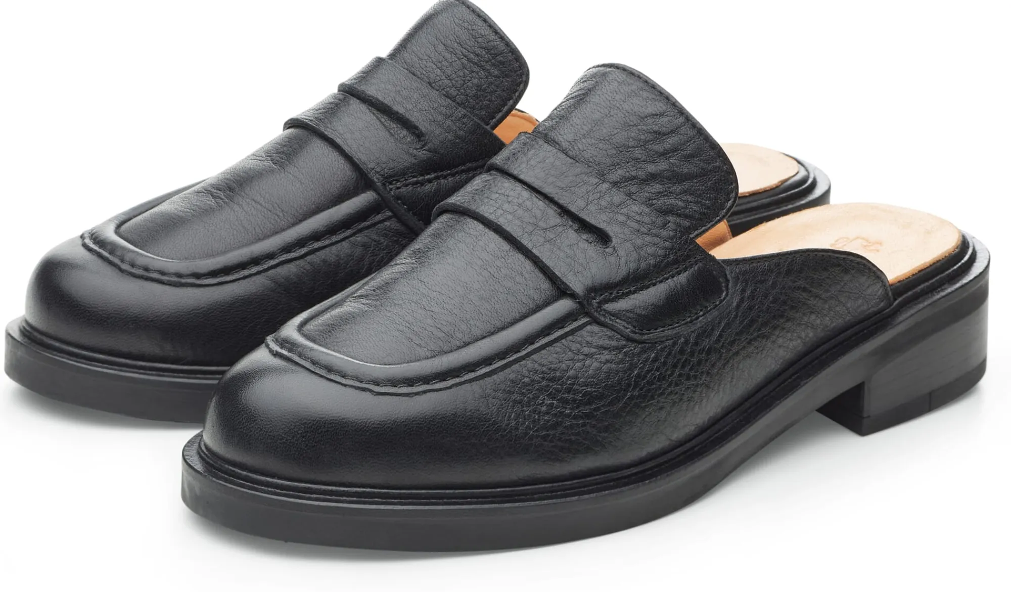 Sandalen|Freizeitschuhe * Werner Schuhe Damen-Ledersabot Schwarz