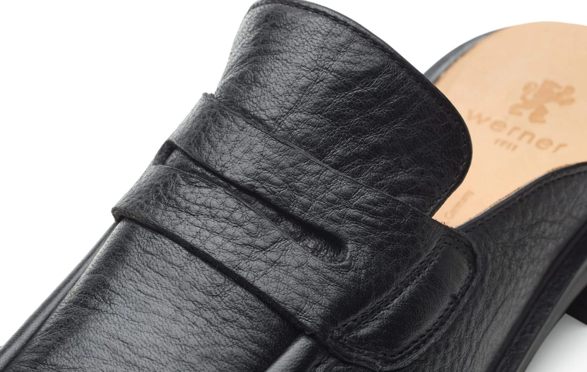Sandalen|Freizeitschuhe * Werner Schuhe Damen-Ledersabot Schwarz