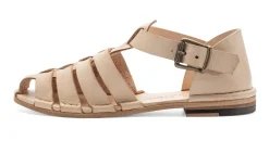 Freizeitschuhe * Punto Pigro Damen-Ledersandale Natur