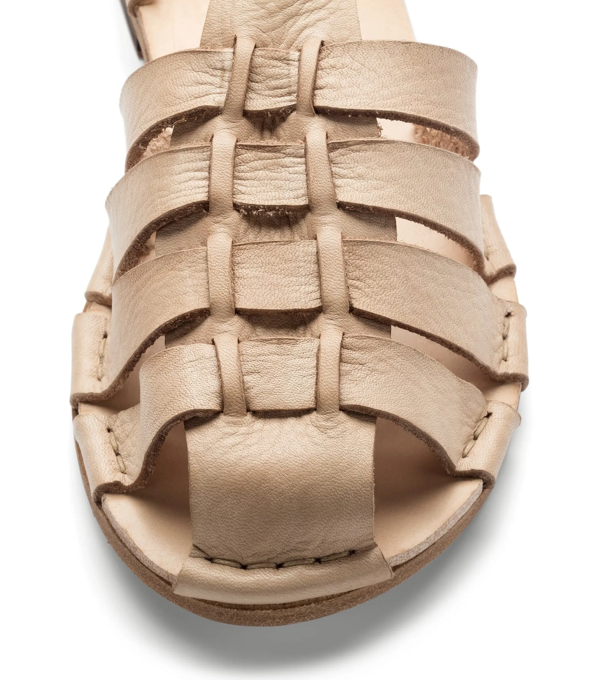 Freizeitschuhe * Punto Pigro Damen-Ledersandale Natur