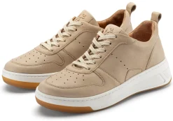 Sneaker|Freizeitschuhe * Werner Schuhe Damen-Ledersneaker Sand