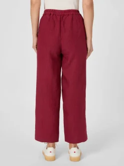 Hosen * Alma ＆ Lovis Damen-Leinenhose Weinrot