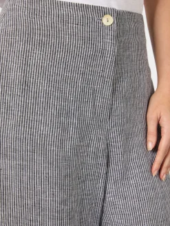 Hosen * Oska Damen-Leinenhose gestreift