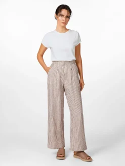 Hosen * Knowledge Cotton Apparel Damen-Leinenhose gestreift