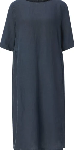 Kleider * Oska Damen-Leinenkleid Dunkelblau