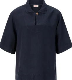 Blusen * Armor lux Damen-Leinenschlupfbluse Dunkelblau