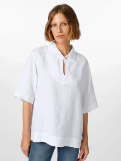 Blusen * Armor lux Damen-Leinenschlupfbluse Weiß