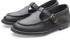 Klassische Damenschuhe * Punto Pigro Damen-Loafer mit Riemen Schwarz