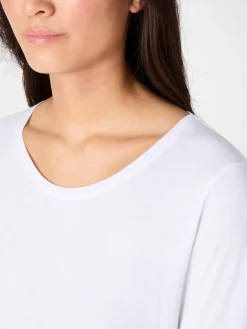 Shirts & Tops * LANIUS Damen-Longsleeve Rundhals Weiß