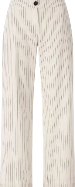Hosen * LANIUS Damen-Marlenehose Nadelstreifen Weiß