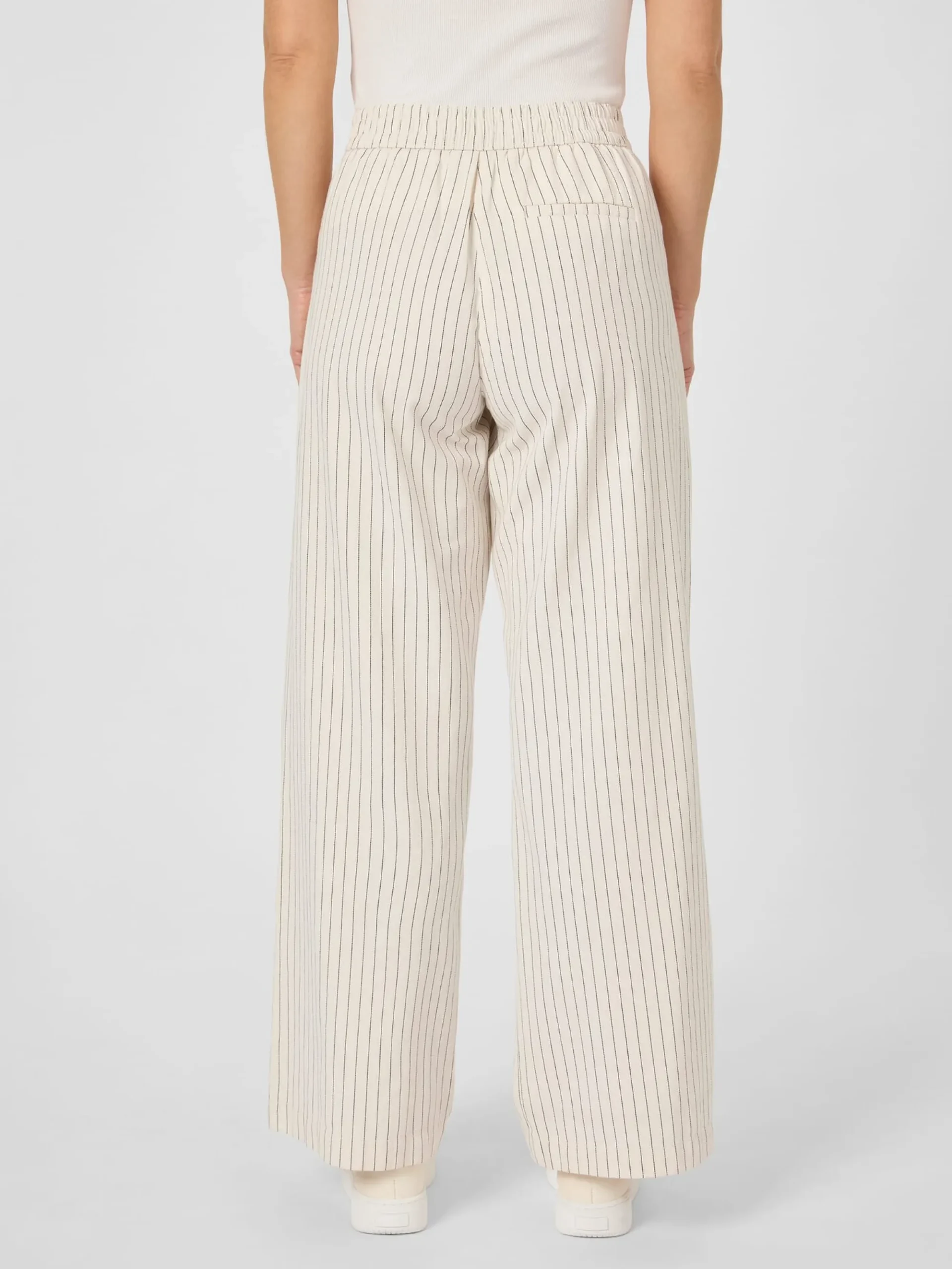 Hosen * LANIUS Damen-Marlenehose Nadelstreifen Weiß