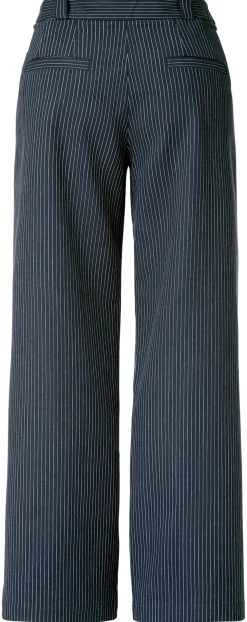 Hosen * LANIUS Damen-Marlenehose Nadelstreifen Dunkelblau