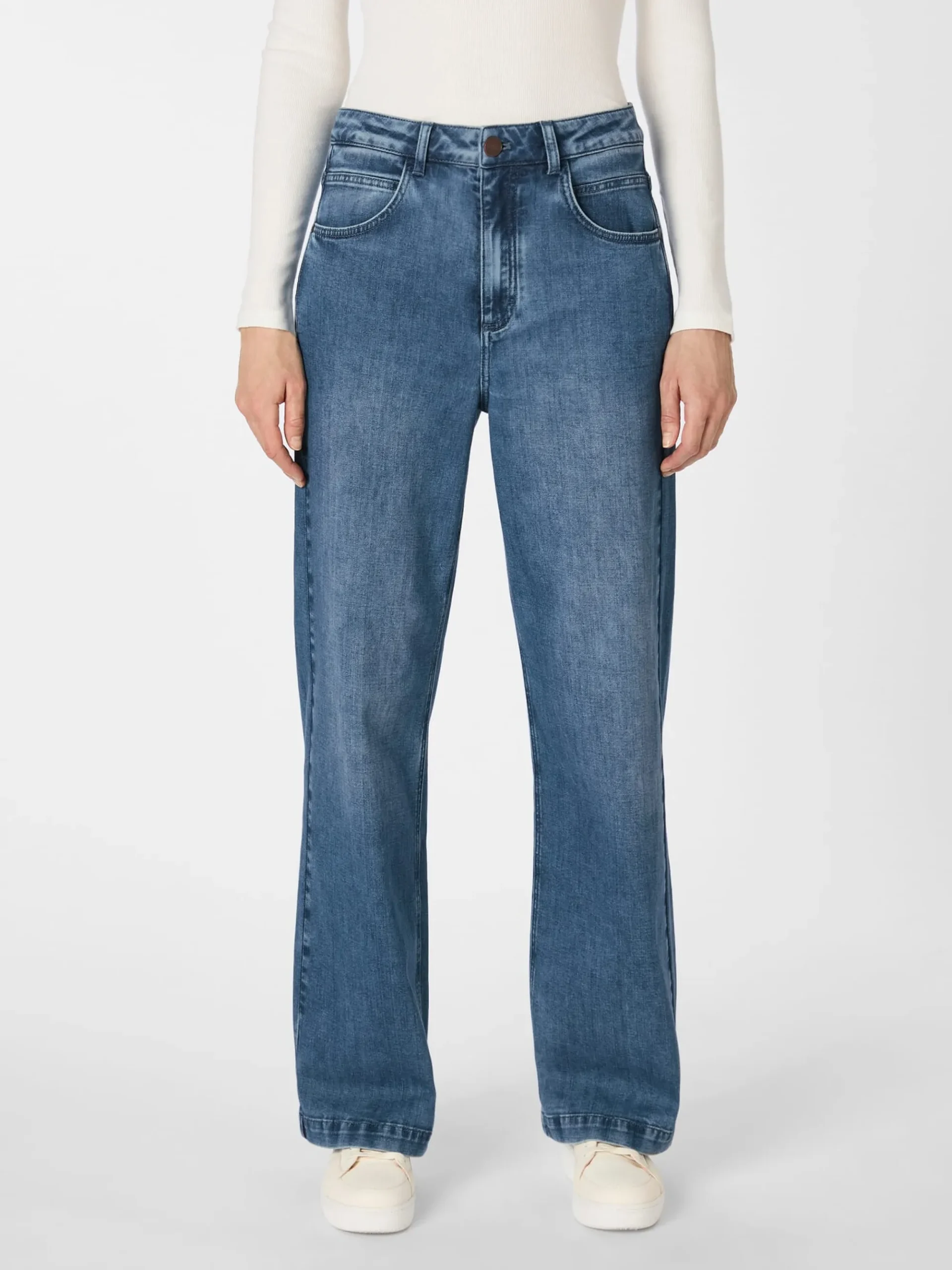 Hosen|Jeans * LANIUS Damen-Marlenejeans Blau