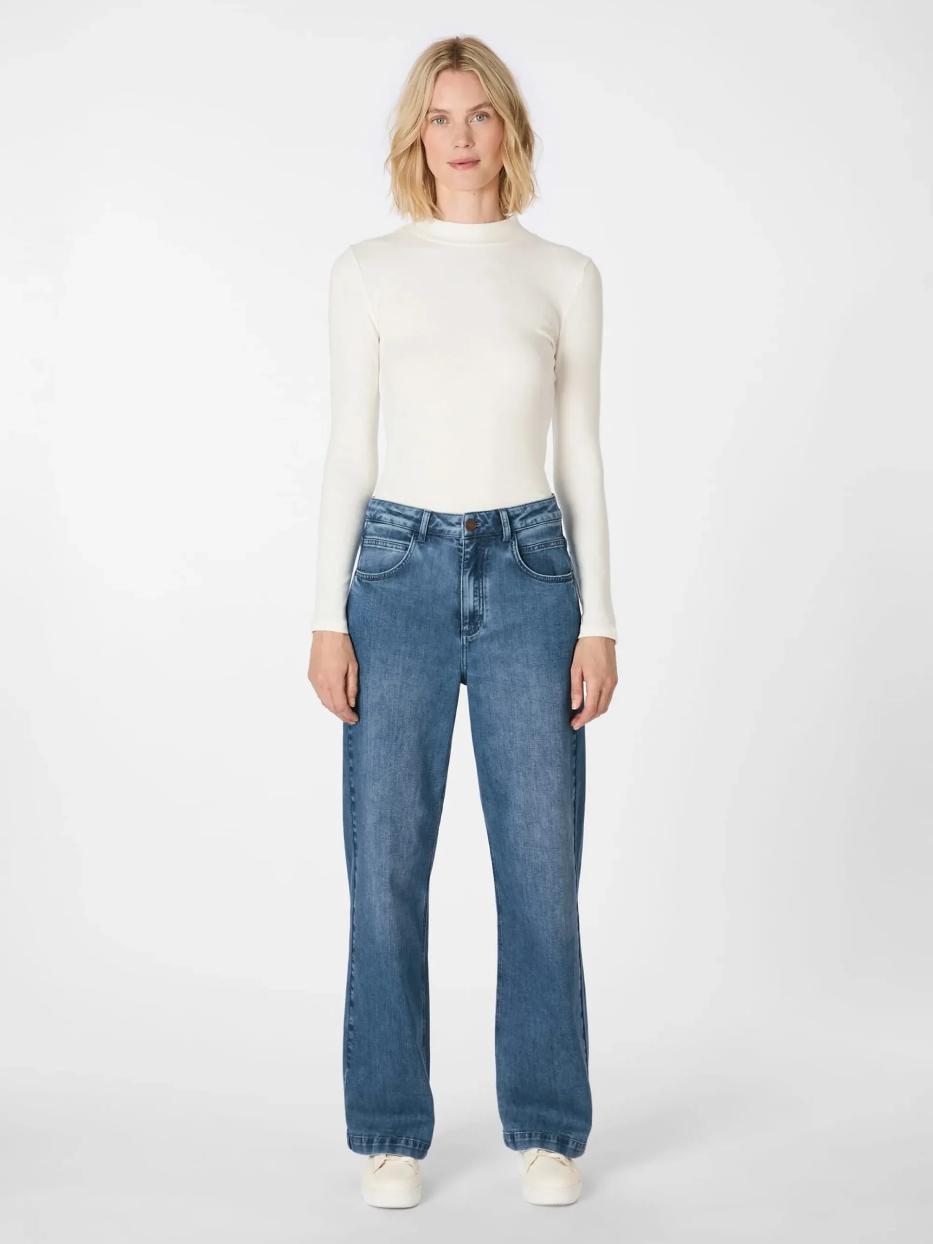 Hosen|Jeans * LANIUS Damen-Marlenejeans Blau