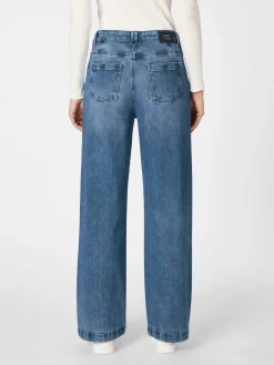 Hosen|Jeans * LANIUS Damen-Marlenejeans Blau