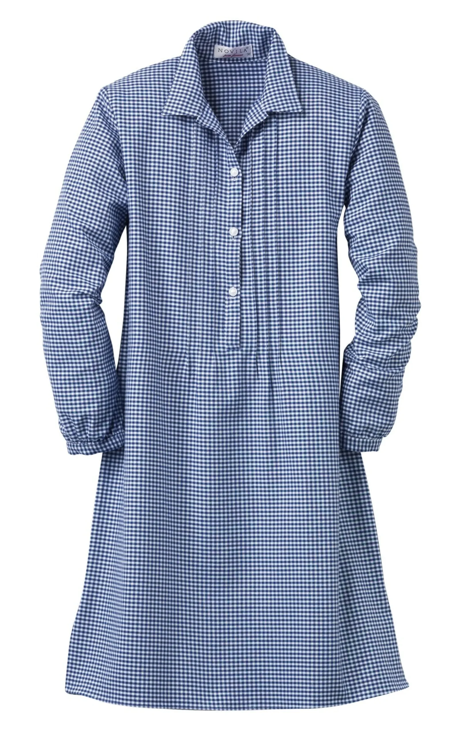 Wäsche * Novila Damen-Nachthemd Flanell Blau