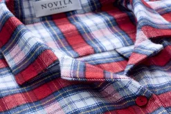 Wäsche * Novila Damen-Nachthemd Flanell gemustert Rot