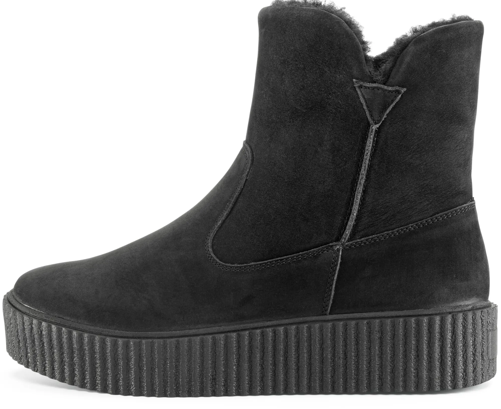 Stiefel * Werner Schuhe Damen-Nubukboot gefüttert Schwarz
